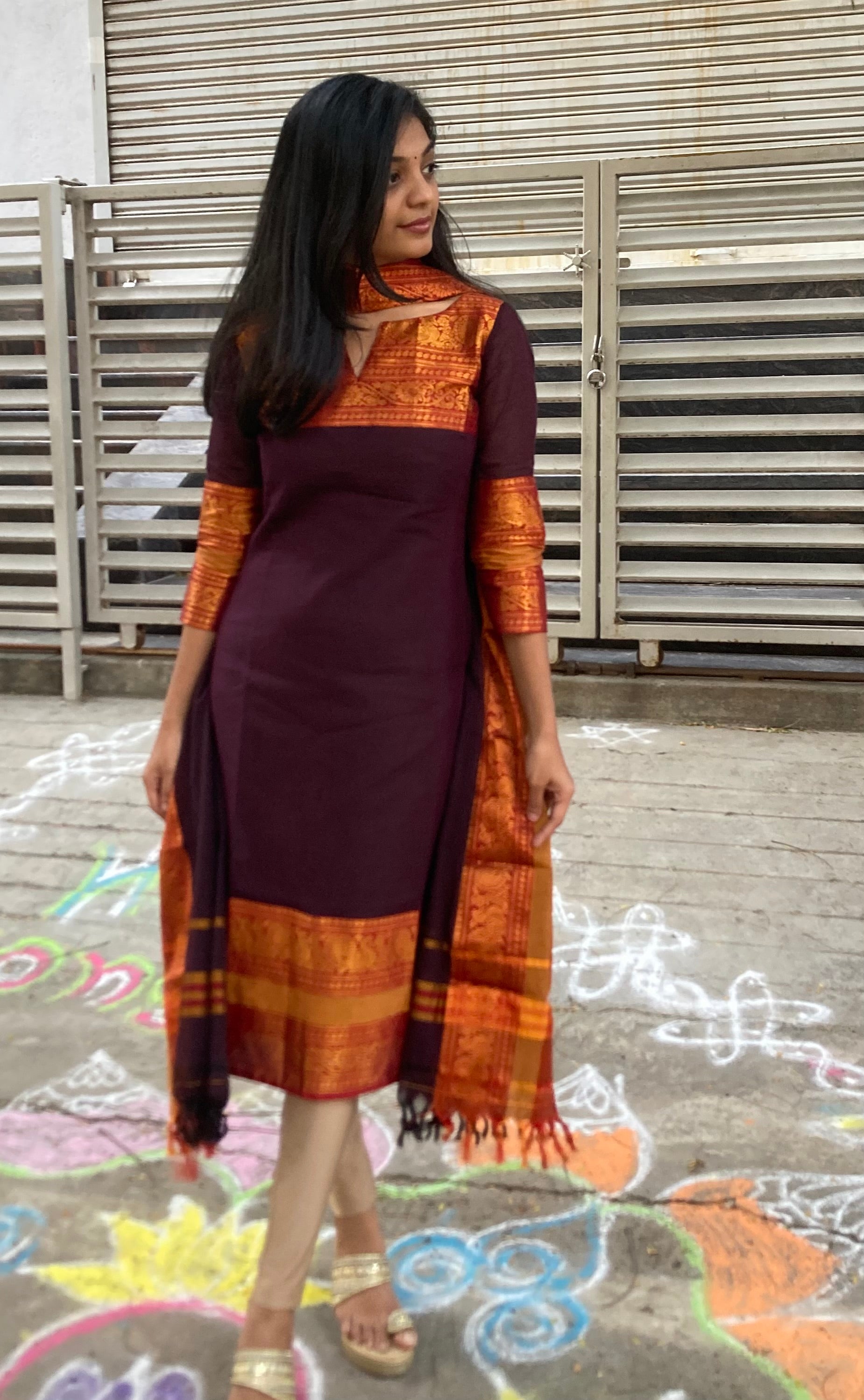 Mangalagiri Set - Brown