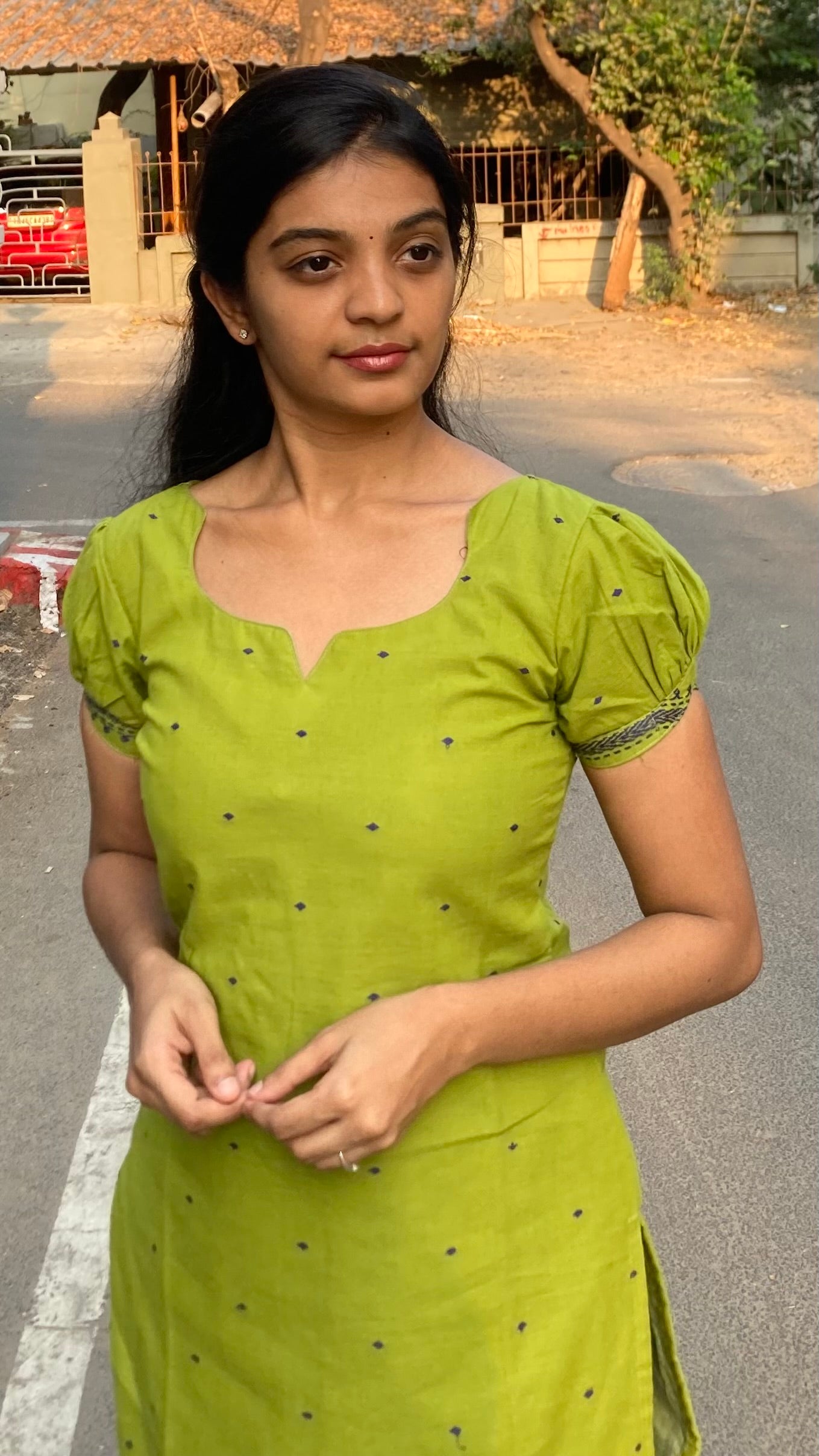 Green mist-handloom cotton 3piece set