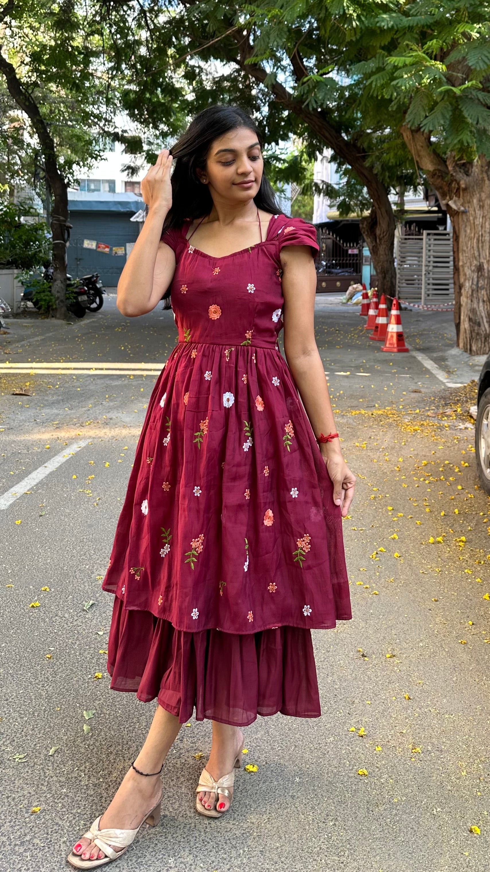 Floral story frock