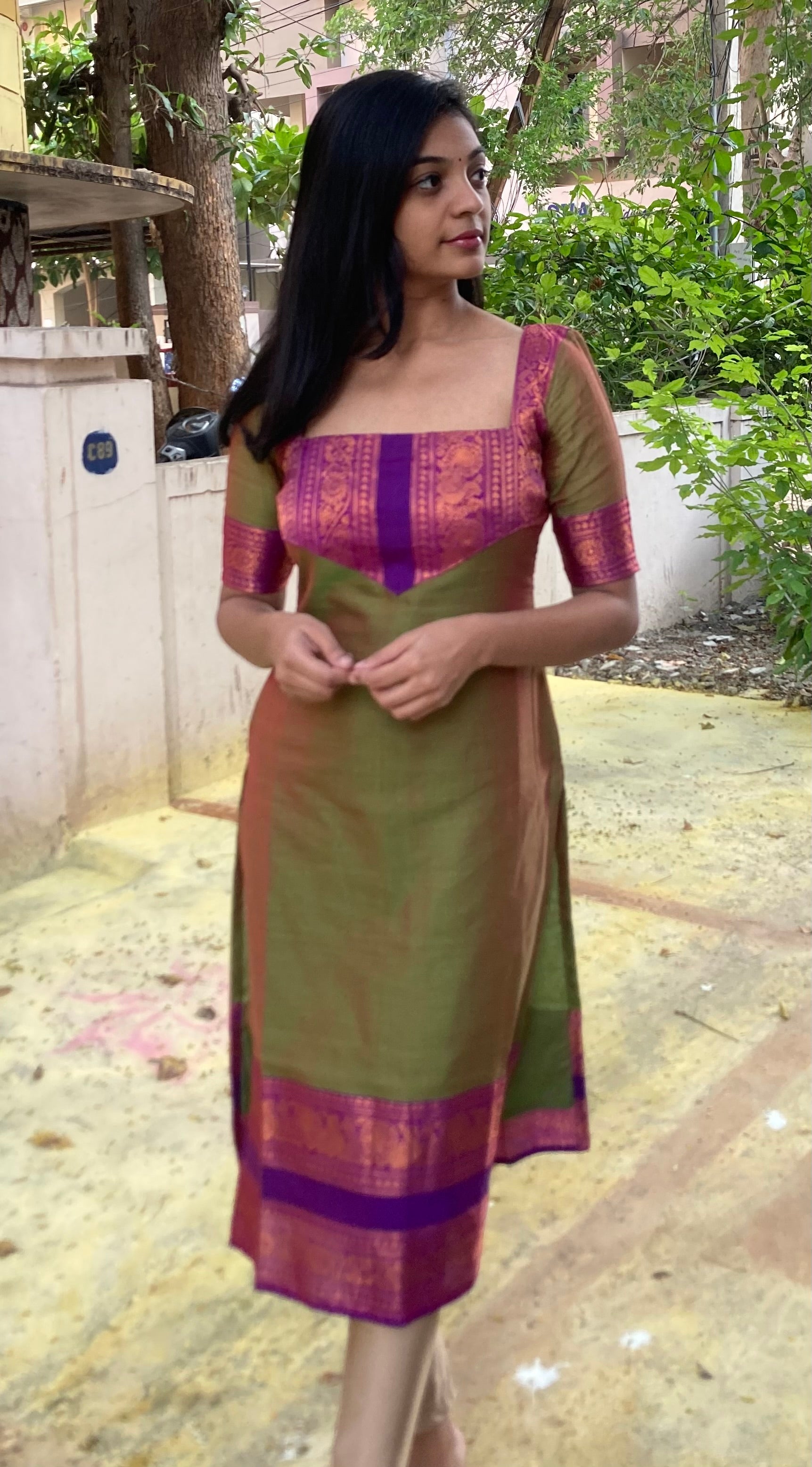 Mangalagiri set - Green