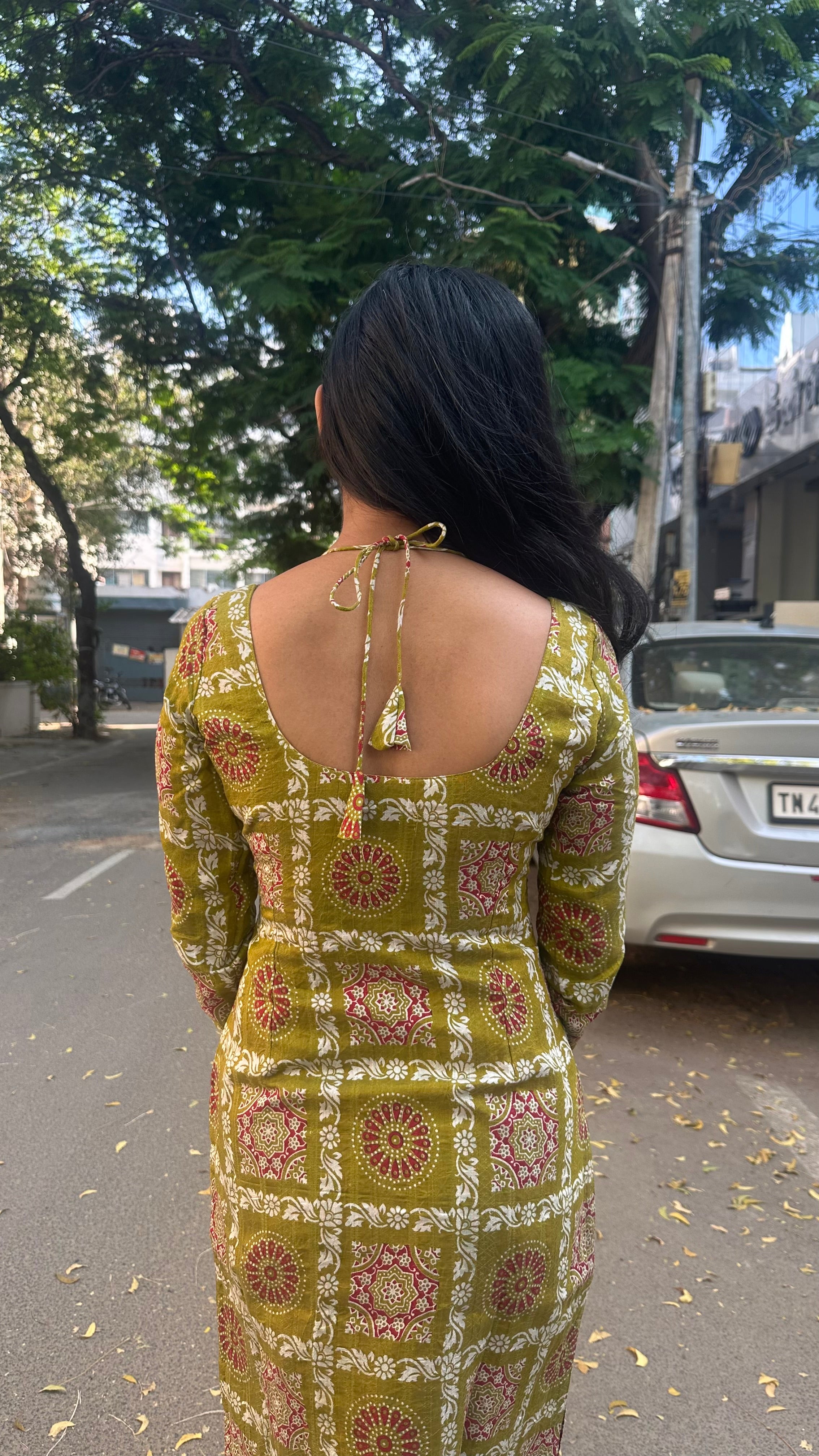 Ajrakh Muslin kurti