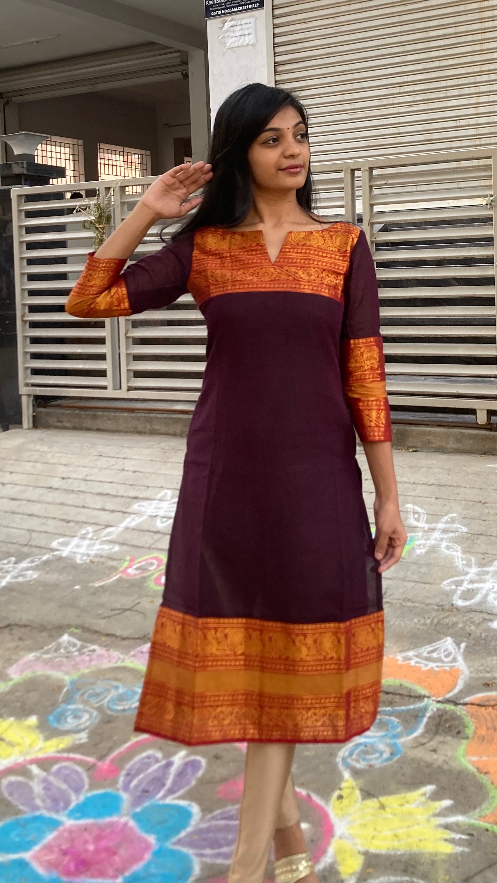 Mangalagiri Set - Brown