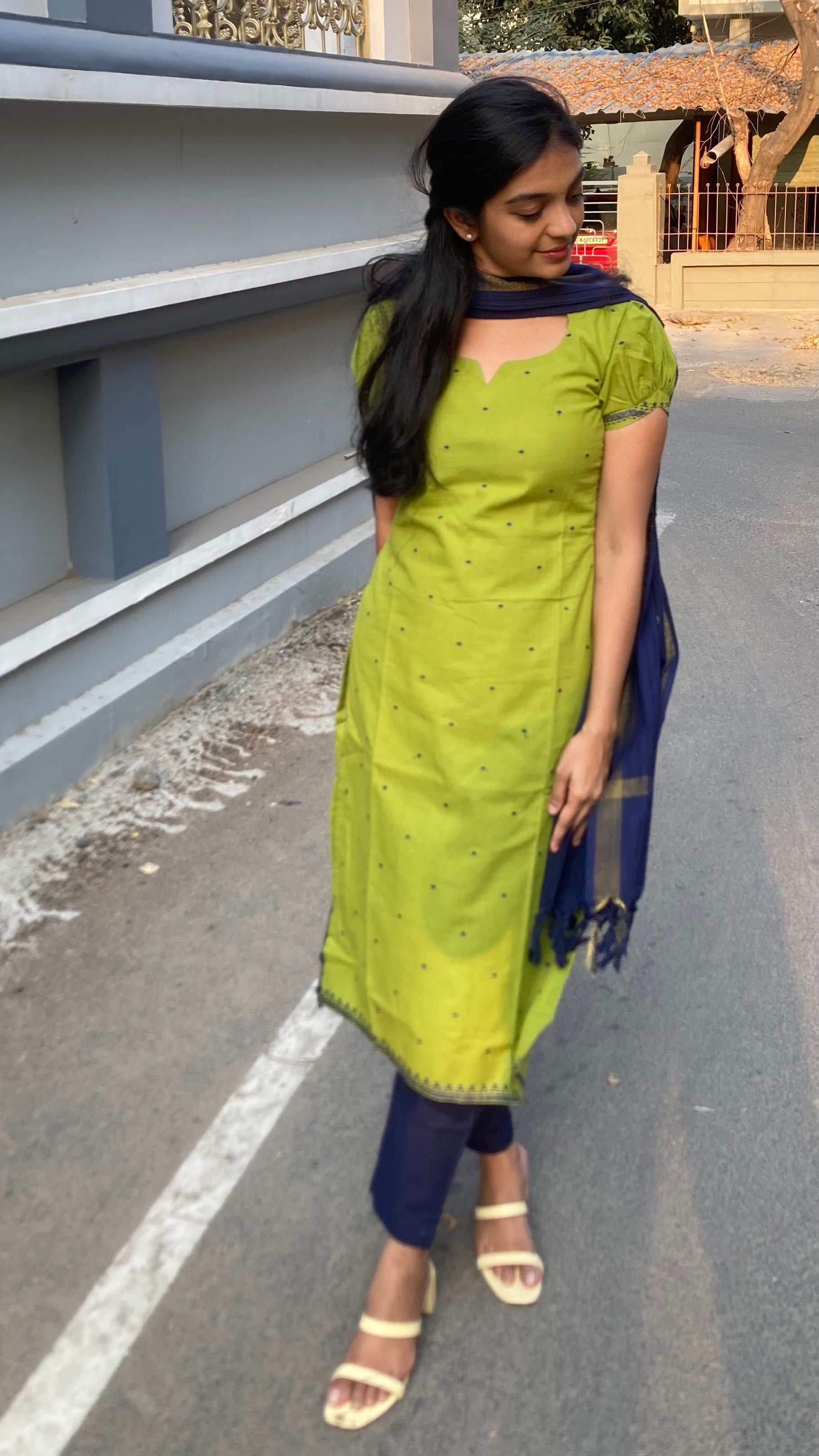 Green mist-handloom cotton 3piece set