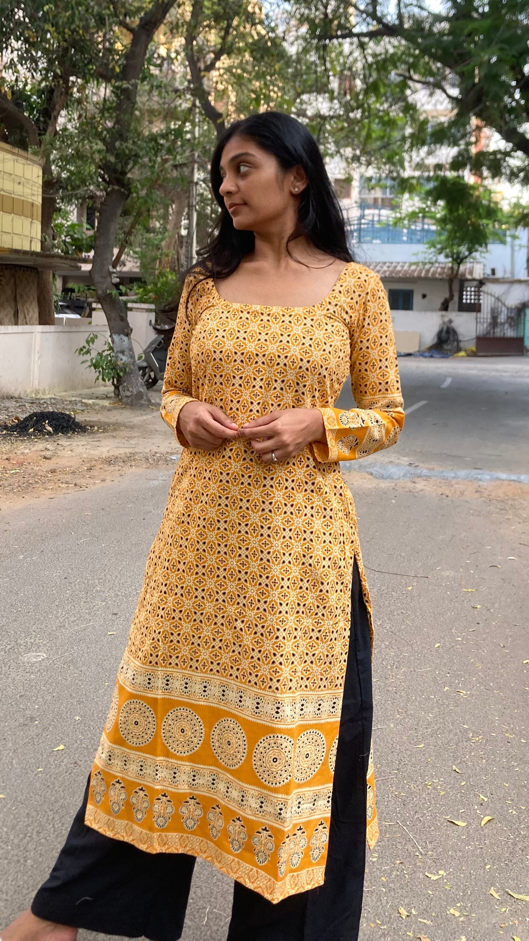 Ajrakh kurti
