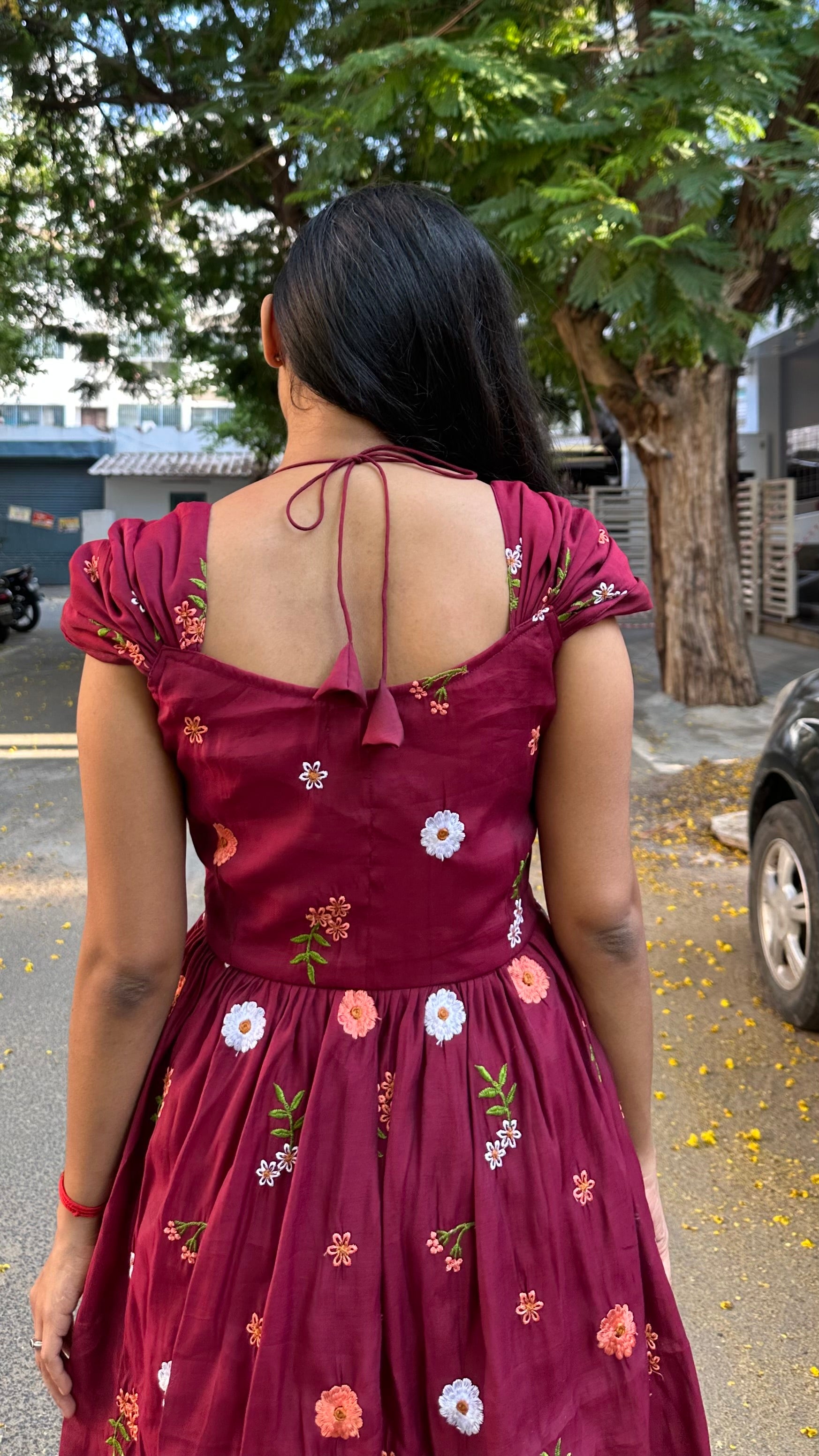 Floral story frock