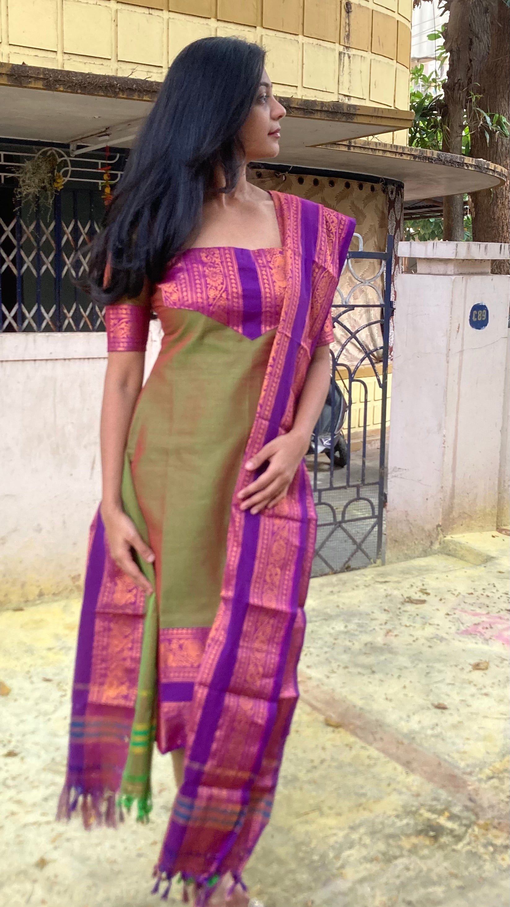 Mangalagiri set - Green