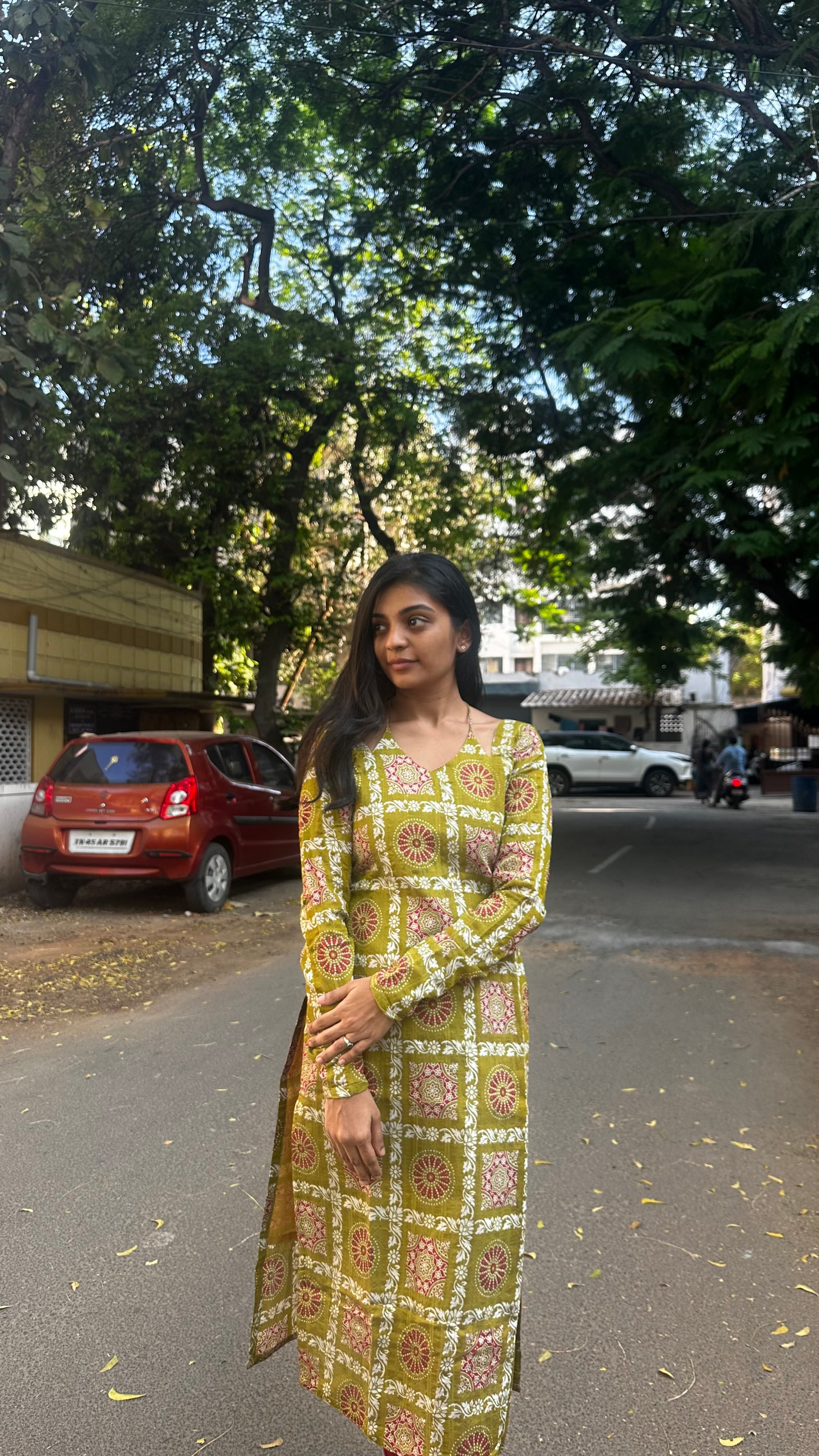 Ajrakh Muslin kurti