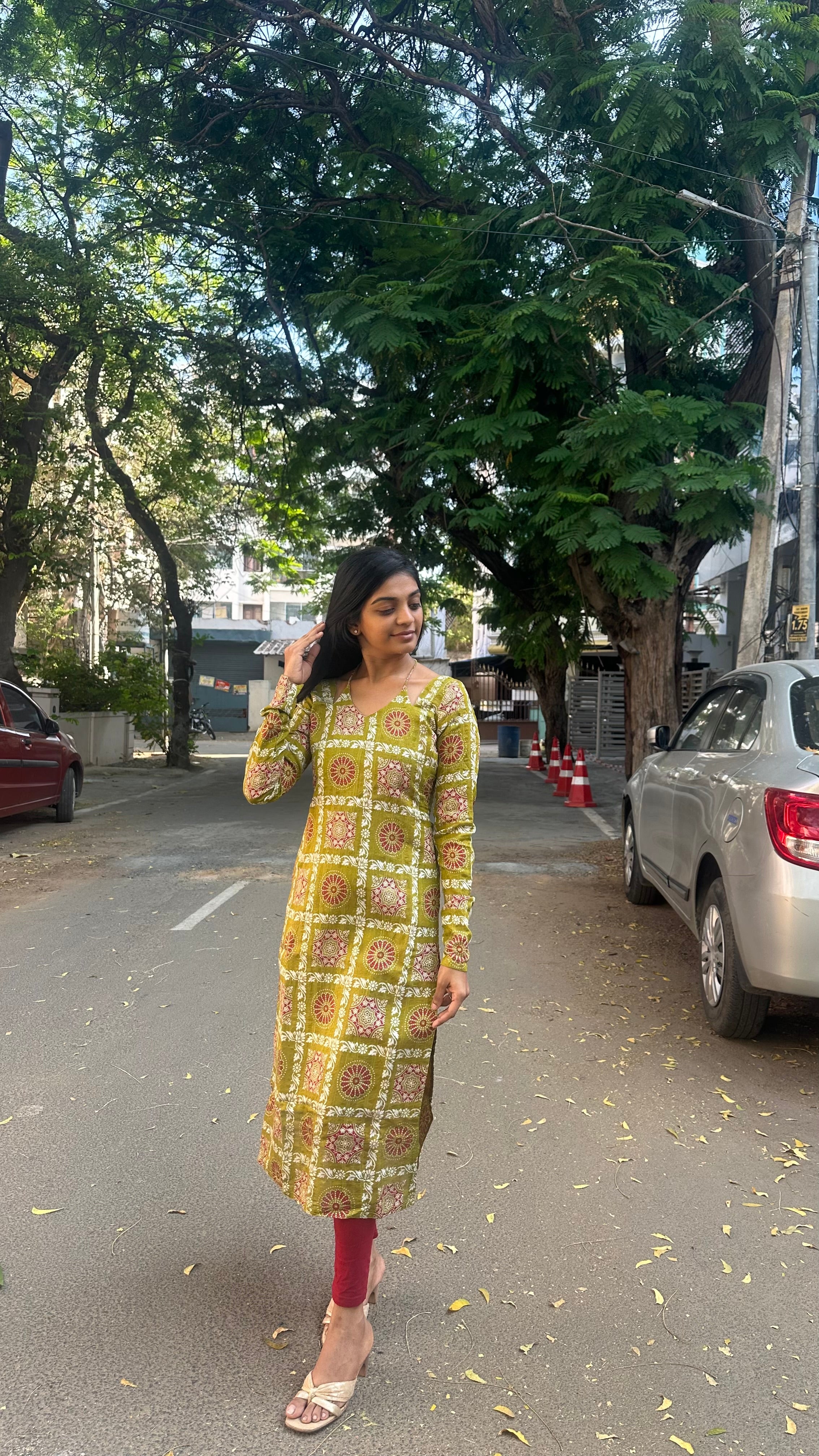 Ajrakh Muslin kurti