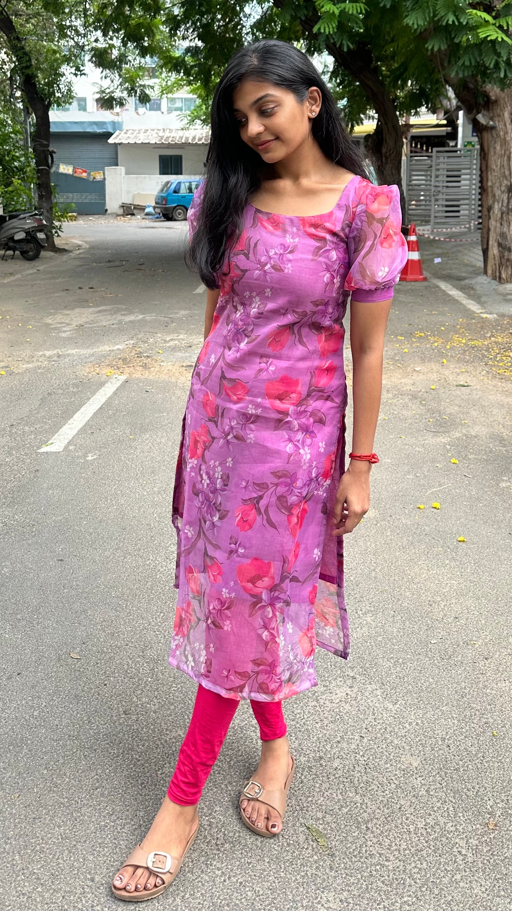 Purple charm kurti
