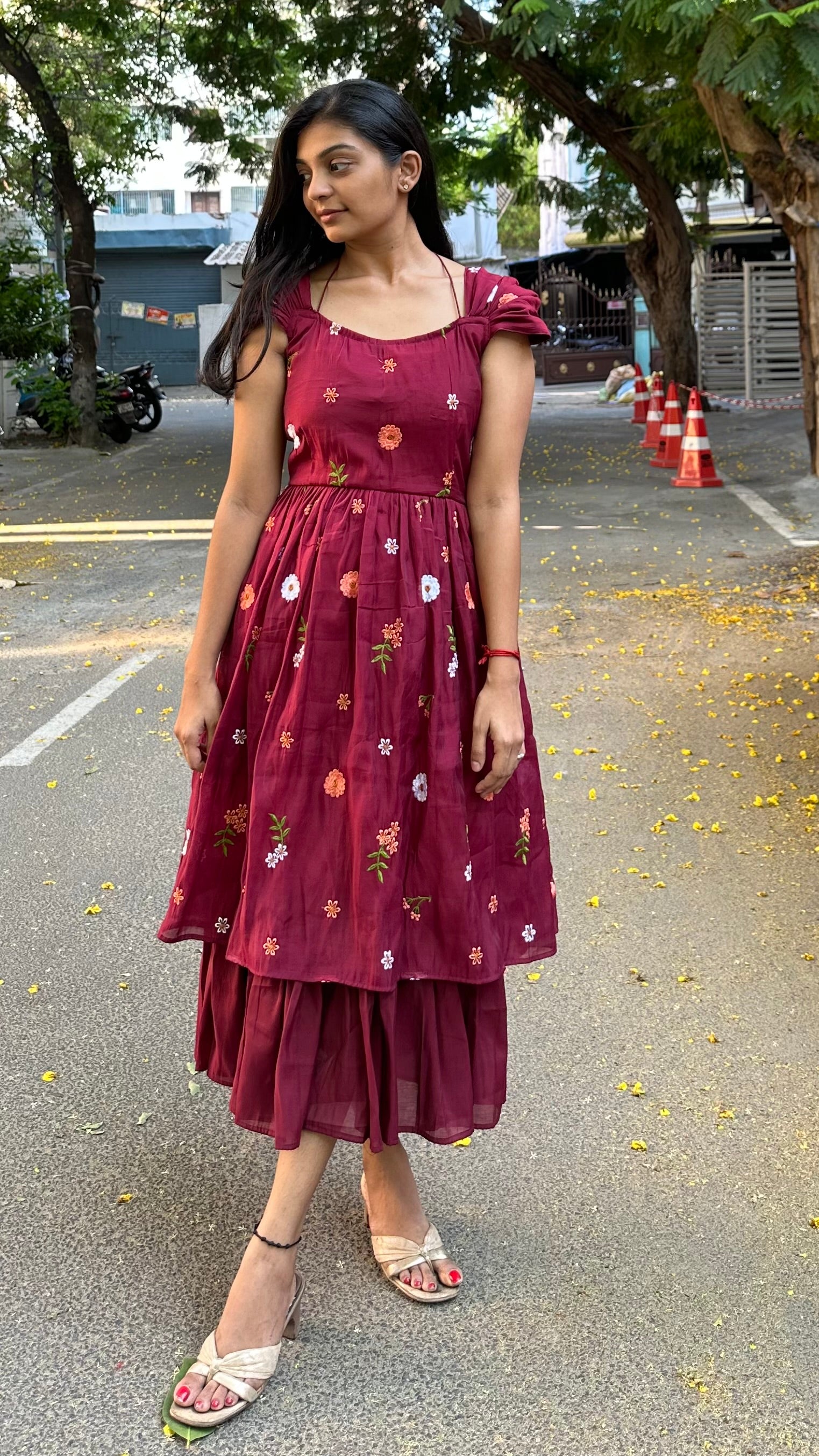 Floral story frock