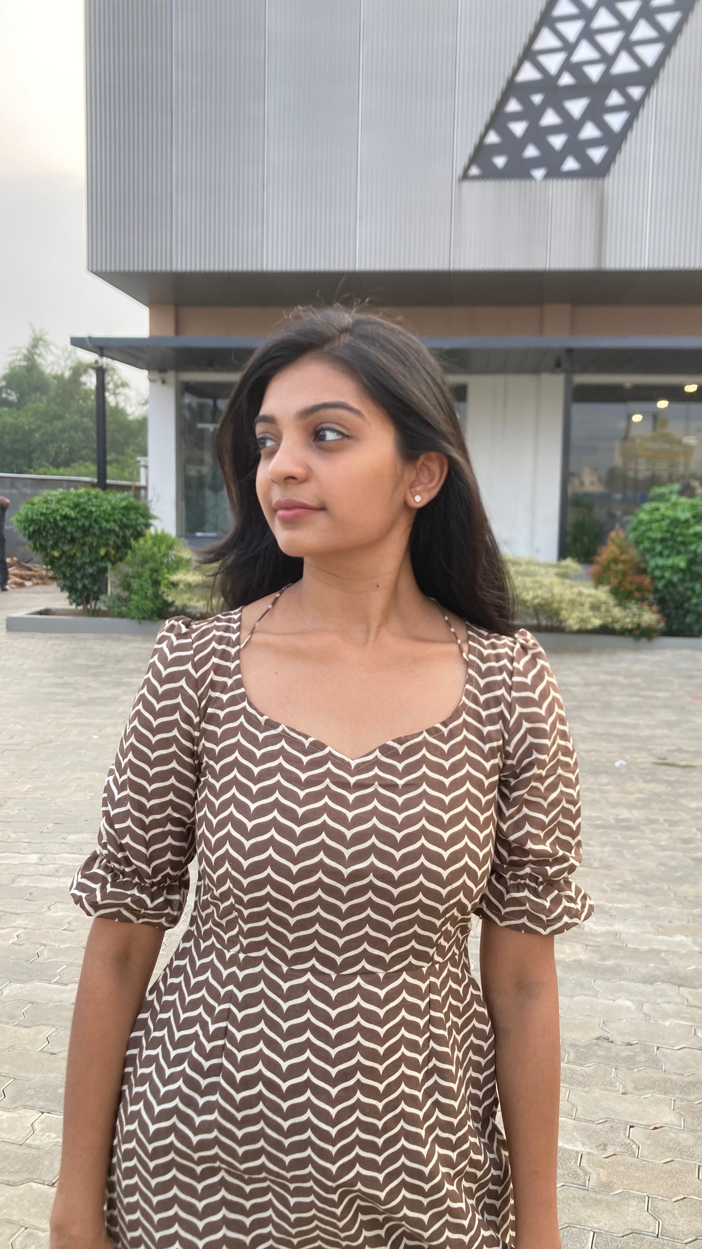 Cotton wide flare slit kurti