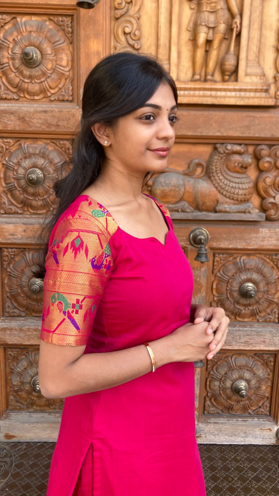 Pure handloom paithani zari weave 3 piece set