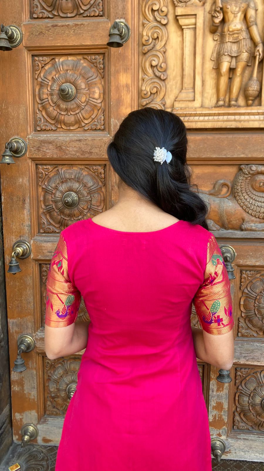 Pure handloom paithani zari weave 3 piece set